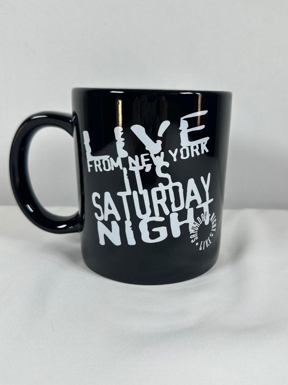 Vintage 2001 NBC Saturday Night Live SNL Original Cast Coffee Mug Oversize Black
